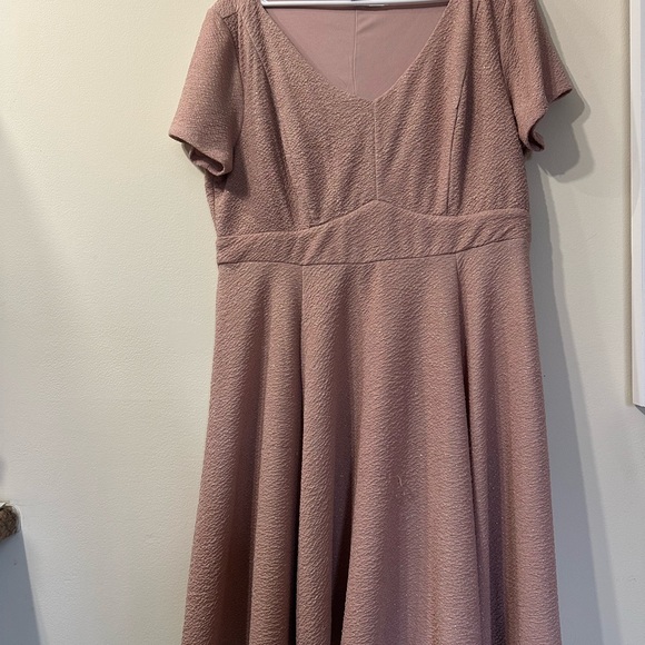 torrid Dresses & Skirts - Champagne Pink & Gold Shimmer Skater Dress